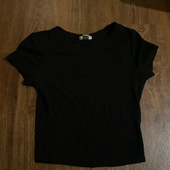 Black athlesiure stretchy cotton crop top in size S revolve - Picture 4 of 4